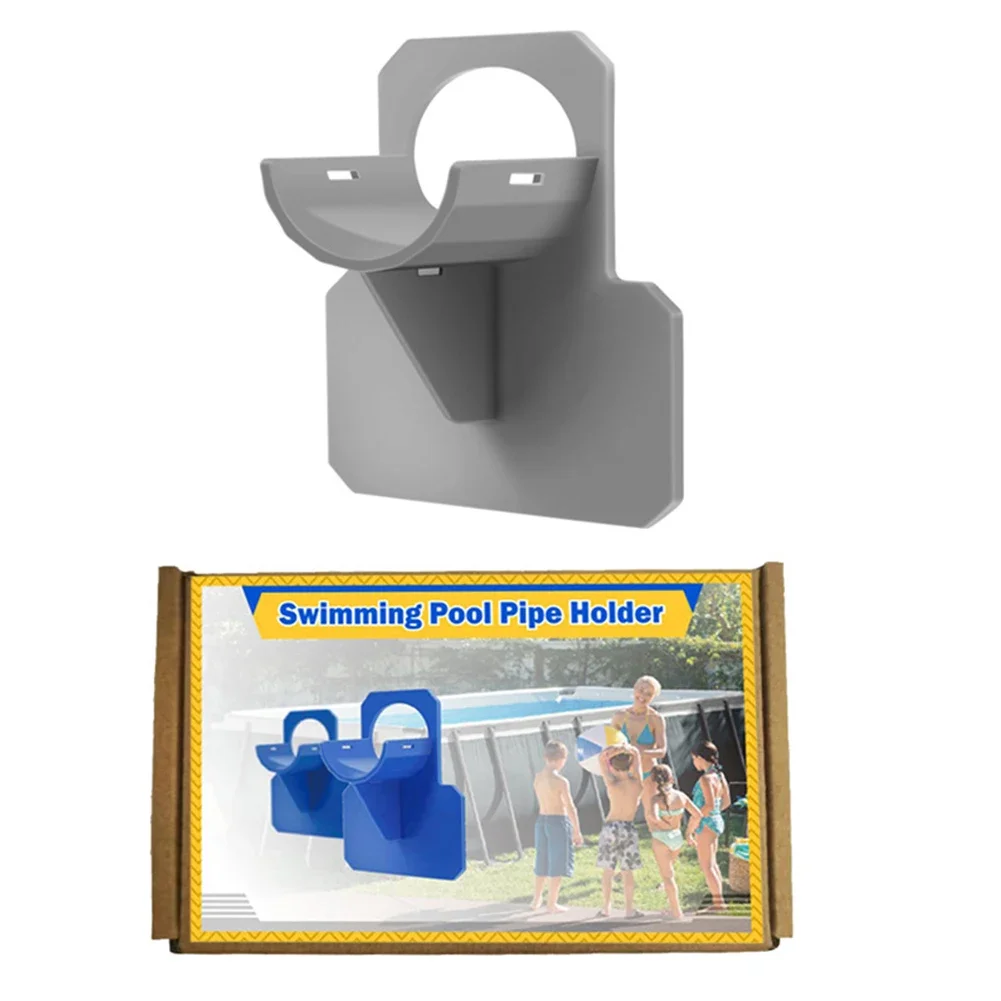 2PCS Swimming Pool Pipe Fixing Holder Support for Intex Above Ground Pool 30-38mm Hose Outlet Mount Bracket with Cable Tie Clamp