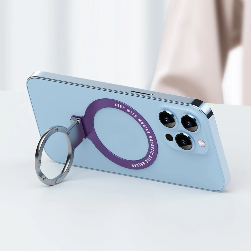 For MagSafe Magnetic Ring Holder Multi Angle Adhesive Paste Rack Support Magnet Finger Ring Car Phone Foldable Holder Grip Stand