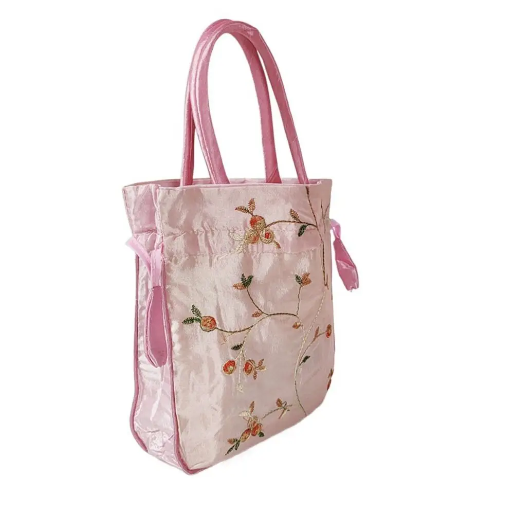 Embroidery Ethnic Style Sanitary Napkin Bag Jewerly Packing Bag Hanfu Drawstrings Bags Small Storage Bags Women Flower Handbags