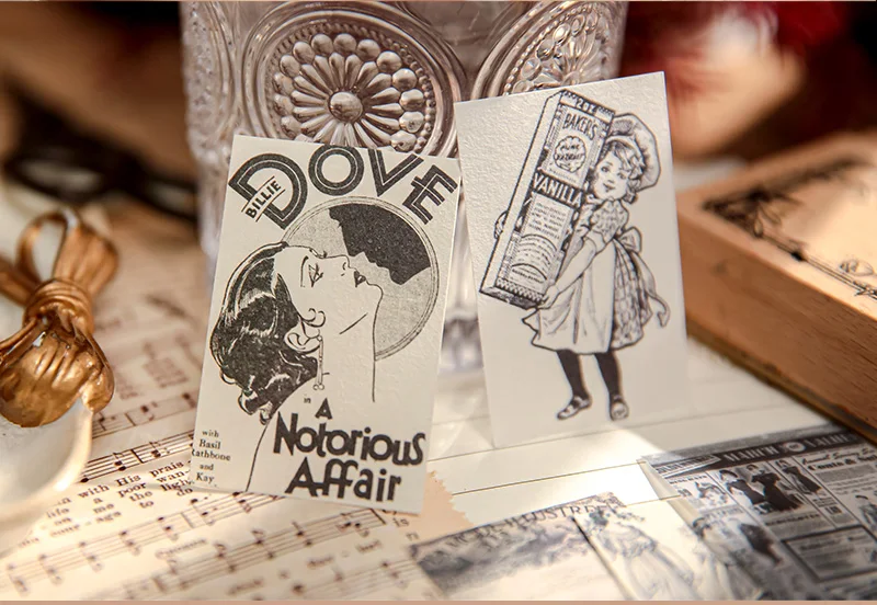 100pcs/book Dual-material Material Book Retro Memoir Series Mini 50 Pieces Non-repeatable Tear-off Handbook Decorative Paper