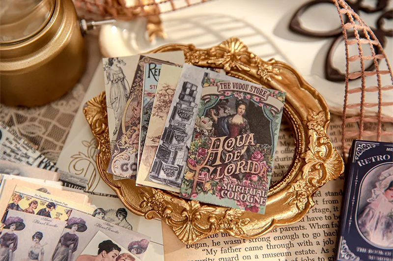 100pcs/book Dual-material Material Book Retro Memoir Series Mini 50 Pieces Non-repeatable Tear-off Handbook Decorative Paper