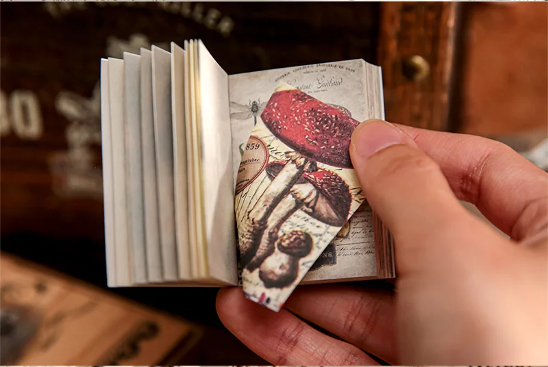 100pcs/book Dual-material Material Book Retro Memoir Series Mini 50 Pieces Non-repeatable Tear-off Handbook Decorative Paper