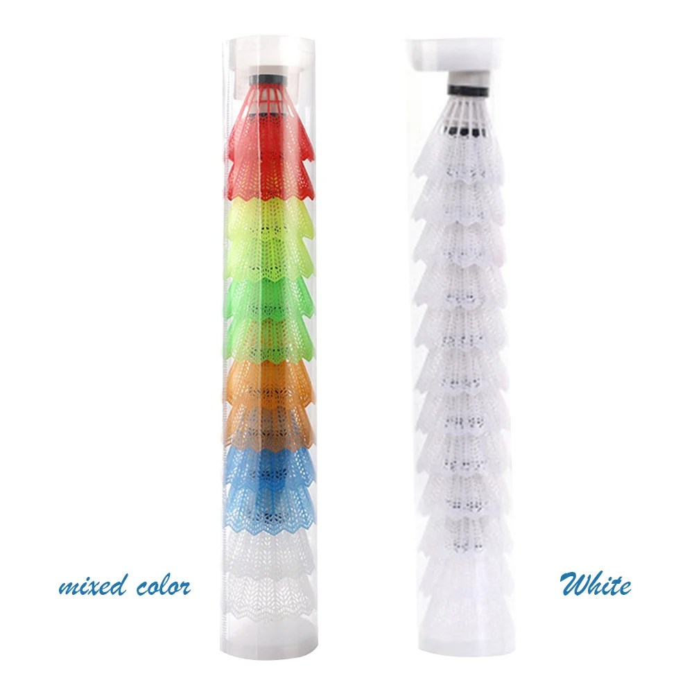 12pcs Plastic Badminton Shuttlecock Lightweight Badminton for Hitting Practice Portable Badminton for Practice Outdoor Supplies