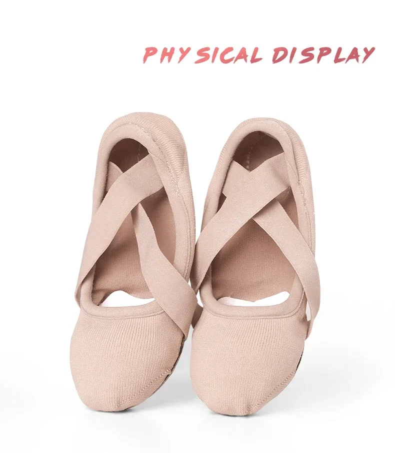 Woman Ballet Shoes Gymnastics Flats Shoes Kids Dancing Slippers Girls Elastic Soft Dance Shoes Women Ballet Slippers
