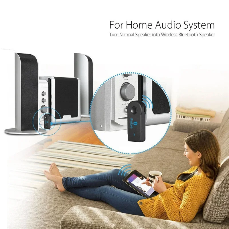 2 in 1 Wireless Bluetooth 5.0 Receiver 3.5mm Jack for Car Music Audio Aux A2DP Headphone Transmitter Adapter Reciever Handsfree