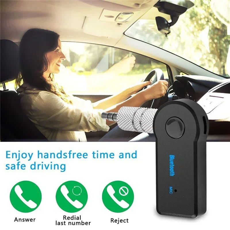 2 in 1 Wireless Bluetooth 5.0 Receiver 3.5mm Jack for Car Music Audio Aux A2DP Headphone Transmitter Adapter Reciever Handsfree
