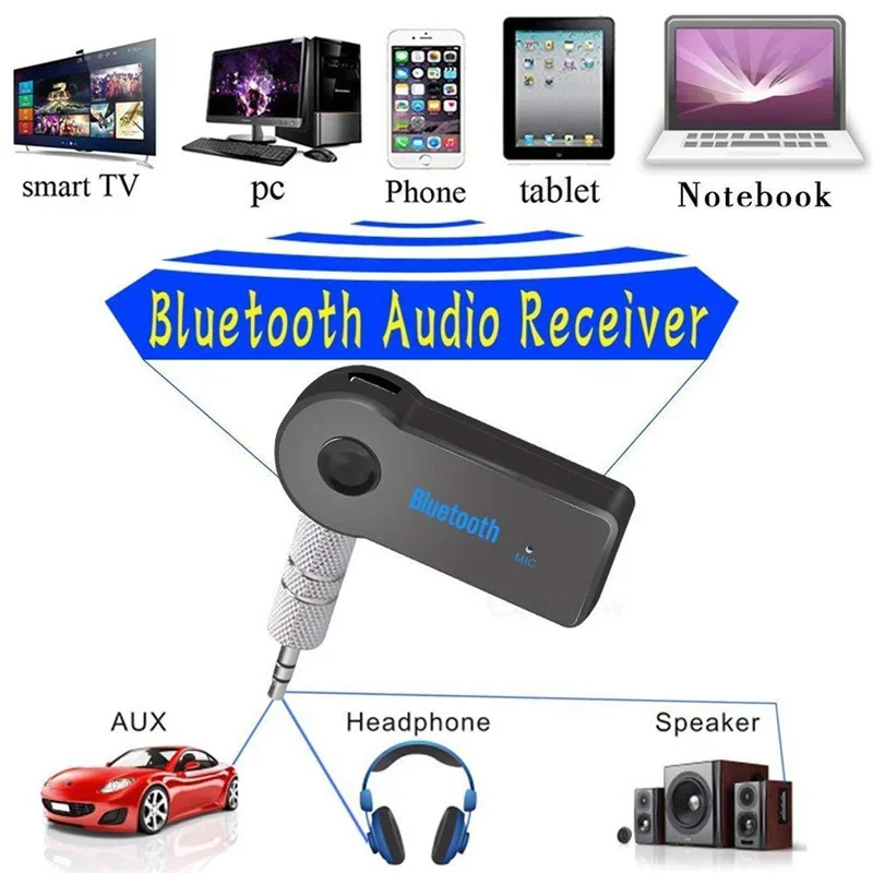 2 in 1 Wireless Bluetooth 5.0 Receiver 3.5mm Jack for Car Music Audio Aux A2DP Headphone Transmitter Adapter Reciever Handsfree
