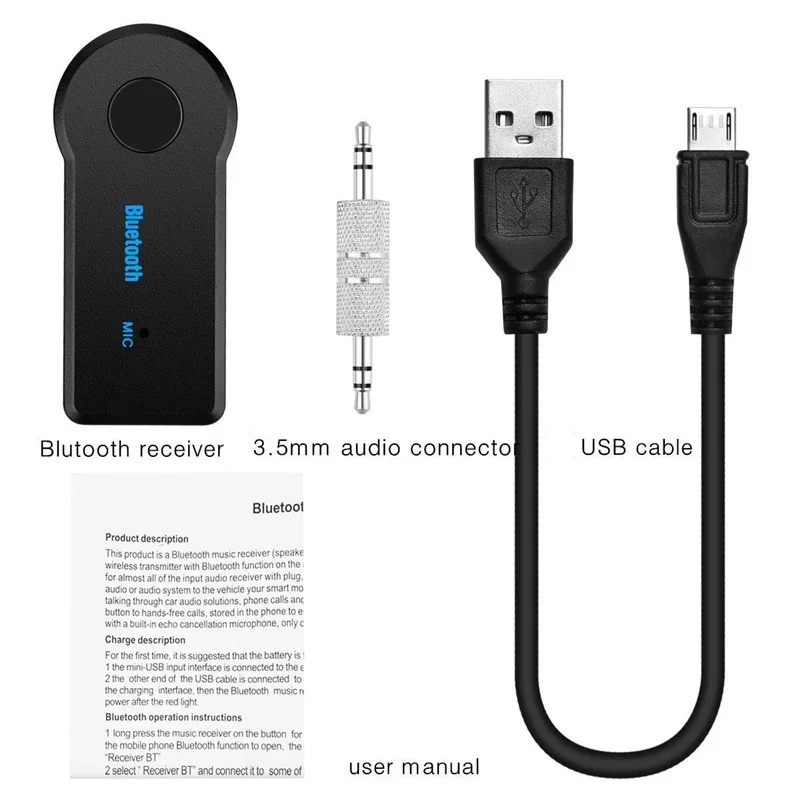 2 in 1 Wireless Bluetooth 5.0 Receiver 3.5mm Jack for Car Music Audio Aux A2DP Headphone Transmitter Adapter Reciever Handsfree