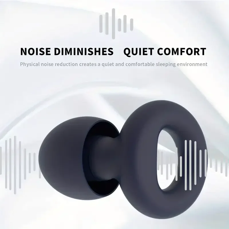 Quiet Ear Plugs for Noise Reduction – Super Soft, Reusable Hearing Protection for Sleep,Swim, Work 8 Ear Tips in XS/S/M/L