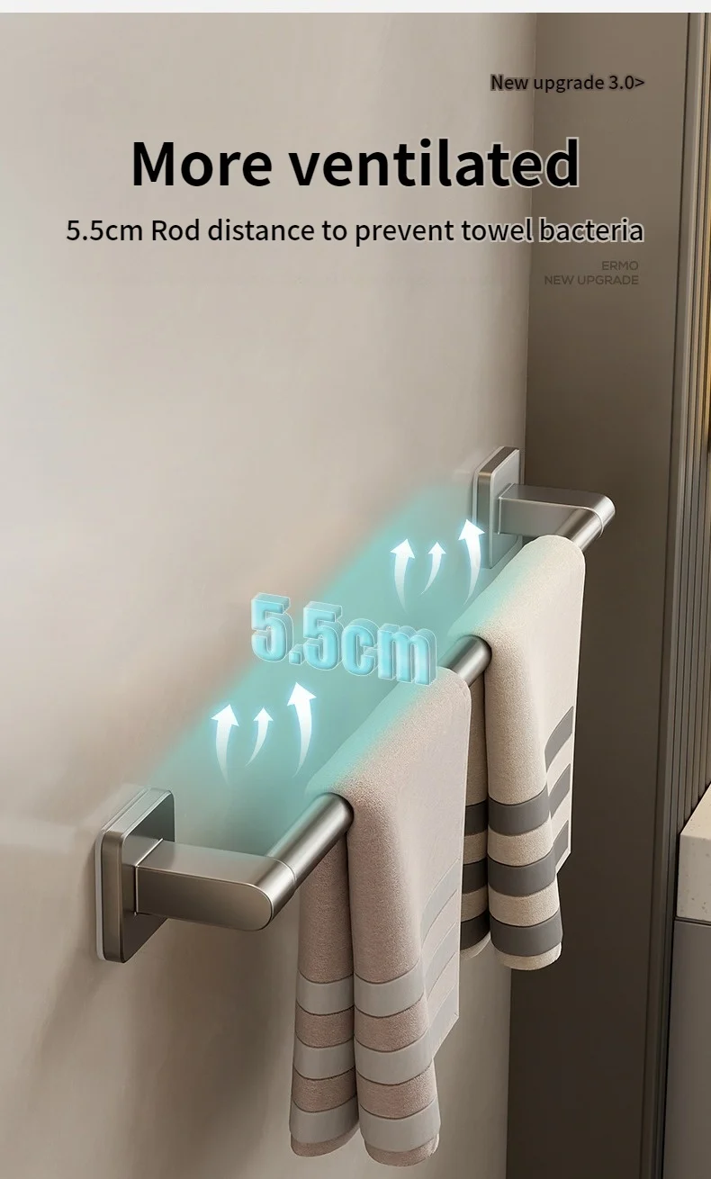 No Need To Drill Walls For Installation Bathroom Towel Bar/Hook/Towel Rack/Kitchen Rag Rack Bathroom Accessories