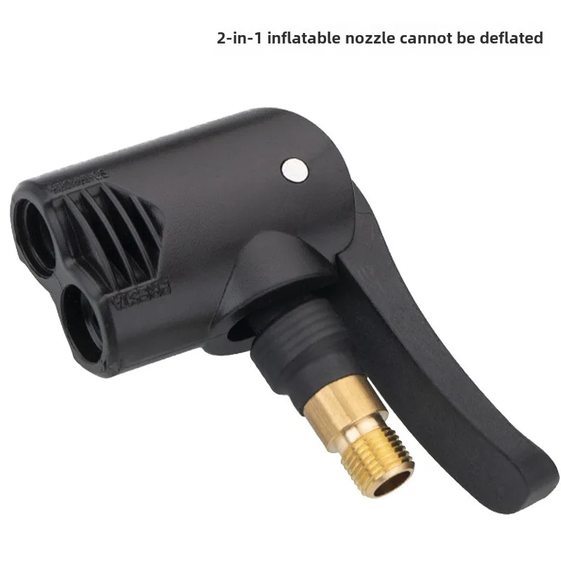 2-In-1 Bicycle Pump Nozzle Hose Adapter Inflatable Pump Motorbike Air Chuck Inflator Valve Connector Adapter Auto Accessories