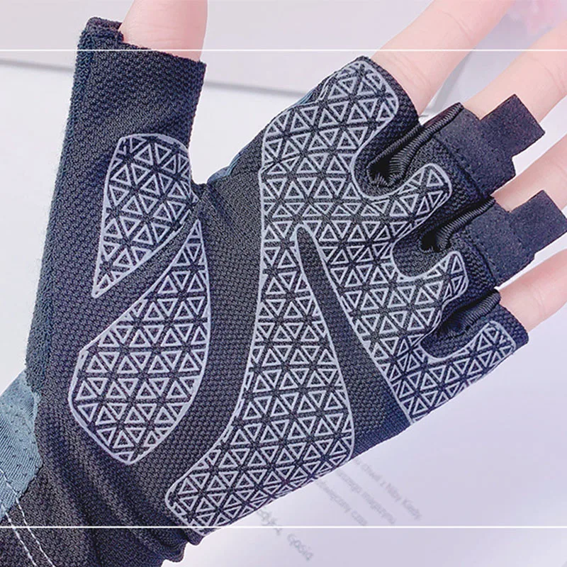 Professional Gym Fitness Breathable Anti-Slip Women Men Half Finger Summer Fishing Cycling Fingerless Gloves Female Bicycle Bike