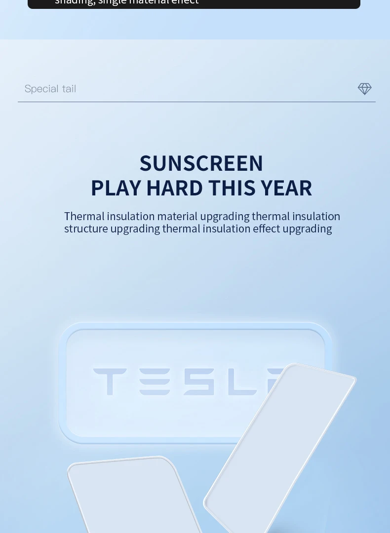 2PCS For Tesla Model 3/Y/3 Highland/Y Juniper Ice Cloth Buckle Shades for Glass Roof Front & Rear Sunroof Skylight Sunshade