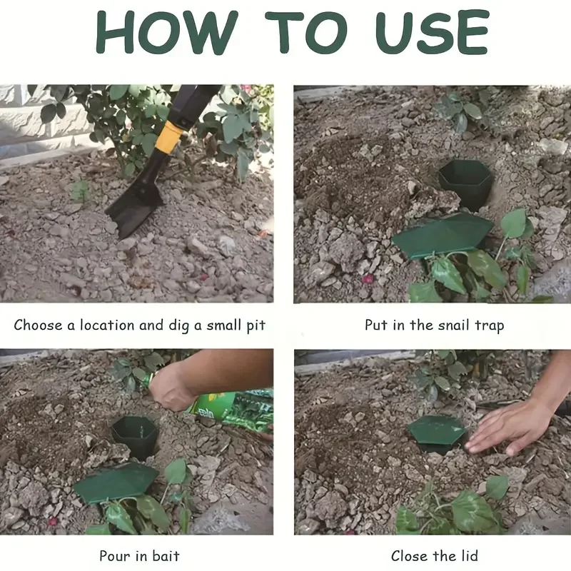 [High-Quality Snail Trap] Durable High-Quality Snail & Slug Trap - Safe Plastic Cage for Vegetables and Flowers
