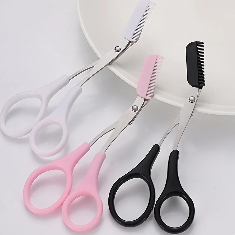 Stainless Steel Eyebrow Trimming Scissors With Comb, Safe Eyebrow Trimming Makeup Tool, Precise Creation Of Perfect Eyebrow Shap