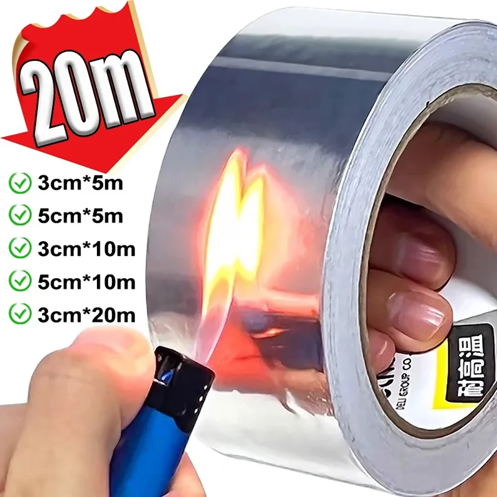 Aluminum Foil High-Temperature Tape Cooktop Self-Adhesive Greaseproof Anti-Mold Moisture-Proof Stickers For Countertops Kitchen