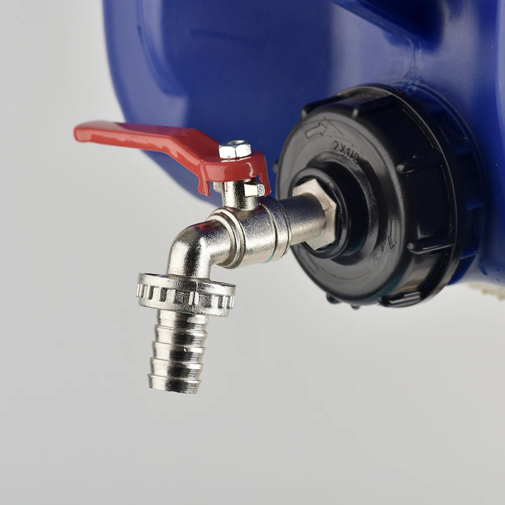 IBC Tank Tap Adapter S60*6 Coarse Thread to Brass/Alloy 16mm Quick Connect Replacement Valve Garden Home Valve Fitting Faucet
