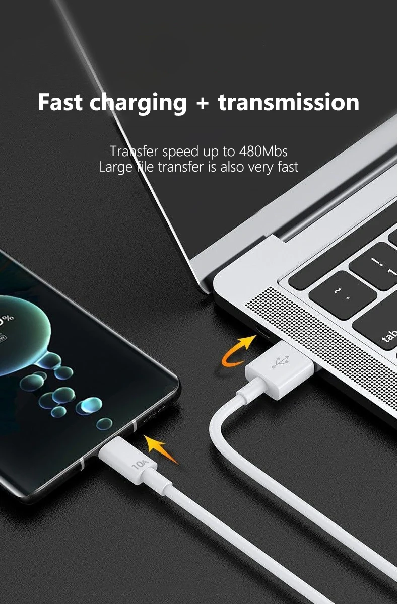 Original 120W USB Turbo Fast Charging Cable For Xiaomi mi 17 15 14 13 12 11 6A 67W Type C Cable Redmi Note 10 9 8 7 Pro K70 Poco