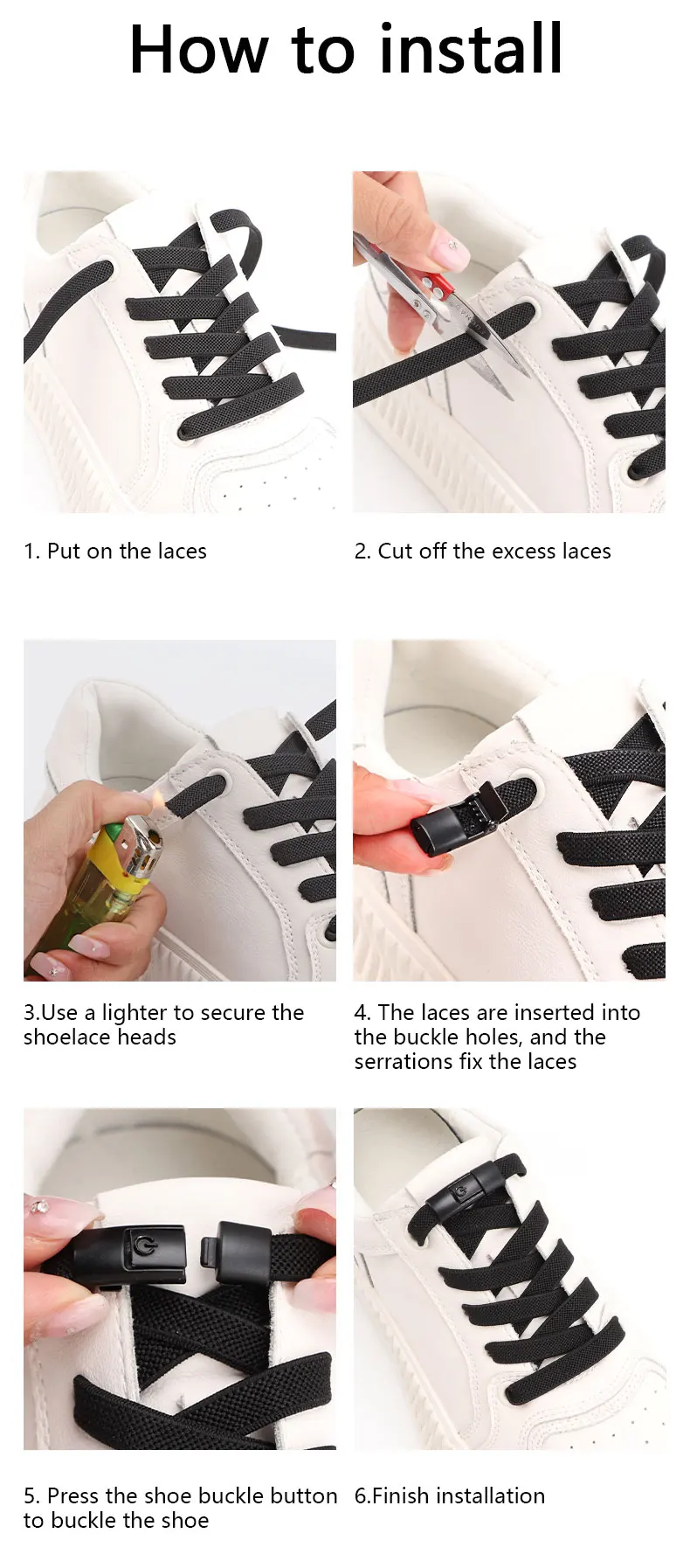 Colorful Press Lock No Tie Shoelace Elastic Shoelaces for Sneakers Sport Tieless Elastic Shoe Laces One Size Fit All Adult Kids