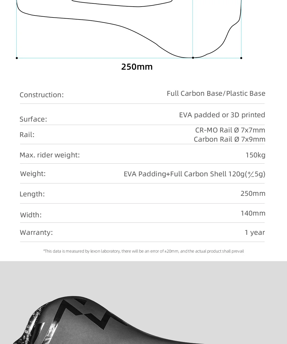 2024 RYET 3D Printed Bicycle Saddle 120g Carbon Cushion 250x140mm Bike Seating for MTB Gravel Road Bike Seat Cycling Accessories