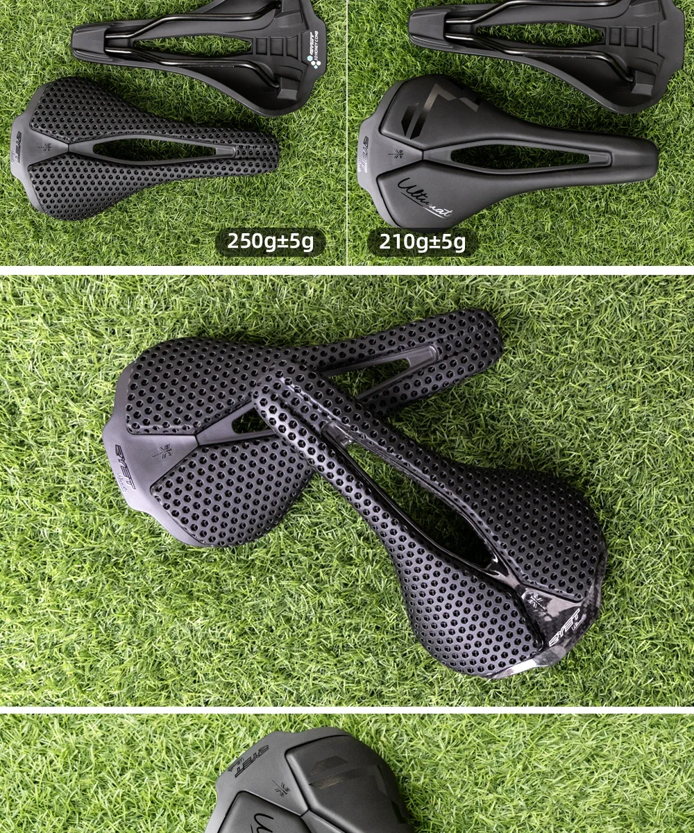2024 RYET 3D Printed Bicycle Saddle 120g Carbon Cushion 250x140mm Bike Seating for MTB Gravel Road Bike Seat Cycling Accessories