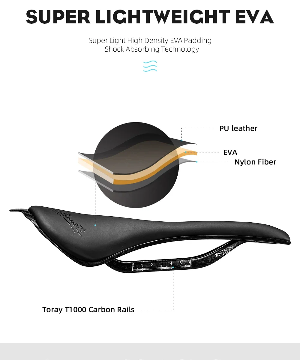 2024 RYET 3D Printed Bicycle Saddle 120g Carbon Cushion 250x140mm Bike Seating for MTB Gravel Road Bike Seat Cycling Accessories