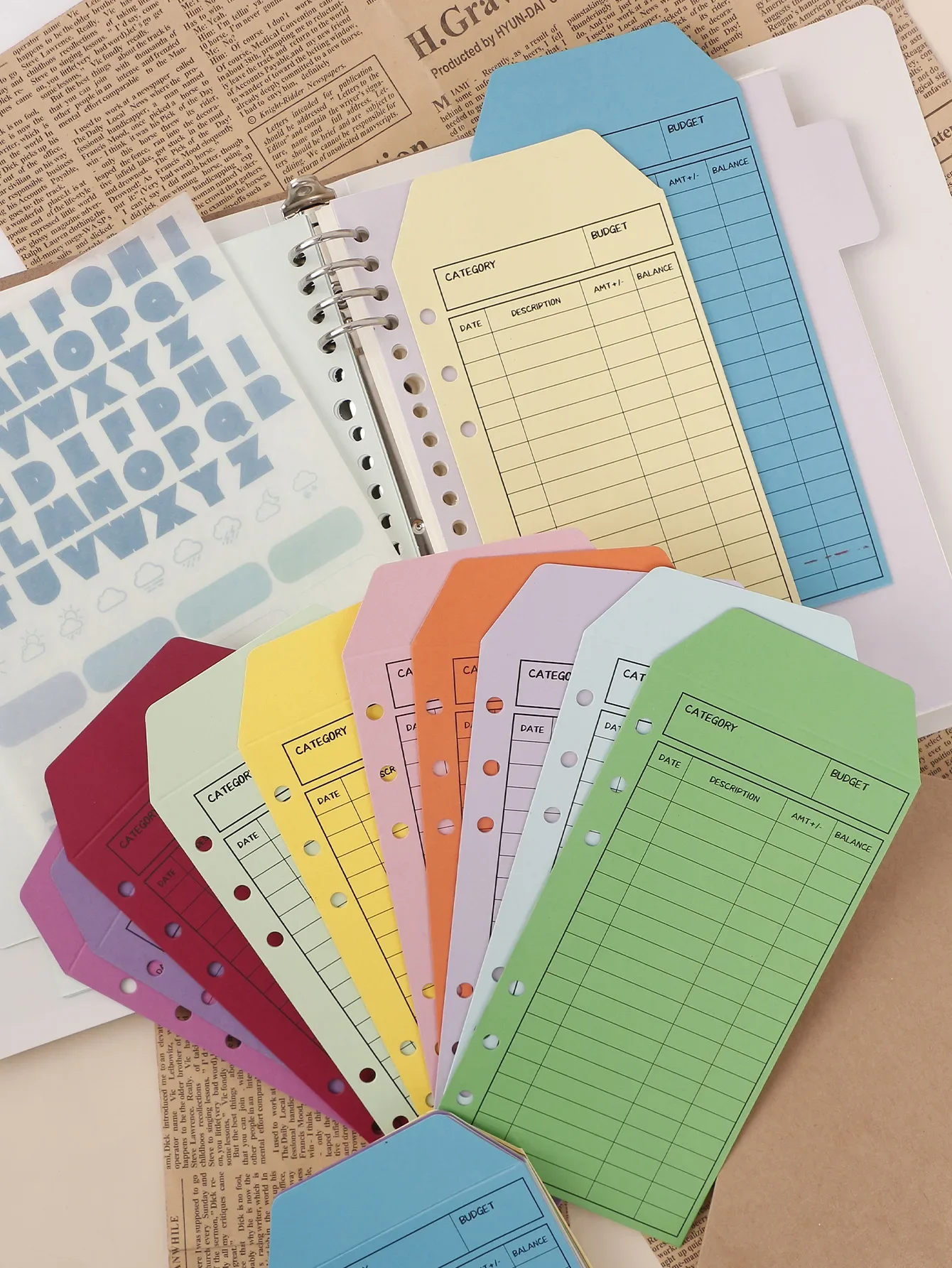 A6 12PCS Colored EnvelopeK kraft Paper Creative European Retro Thickened Envelope Set Envelopes Budget Planner Easy To Save