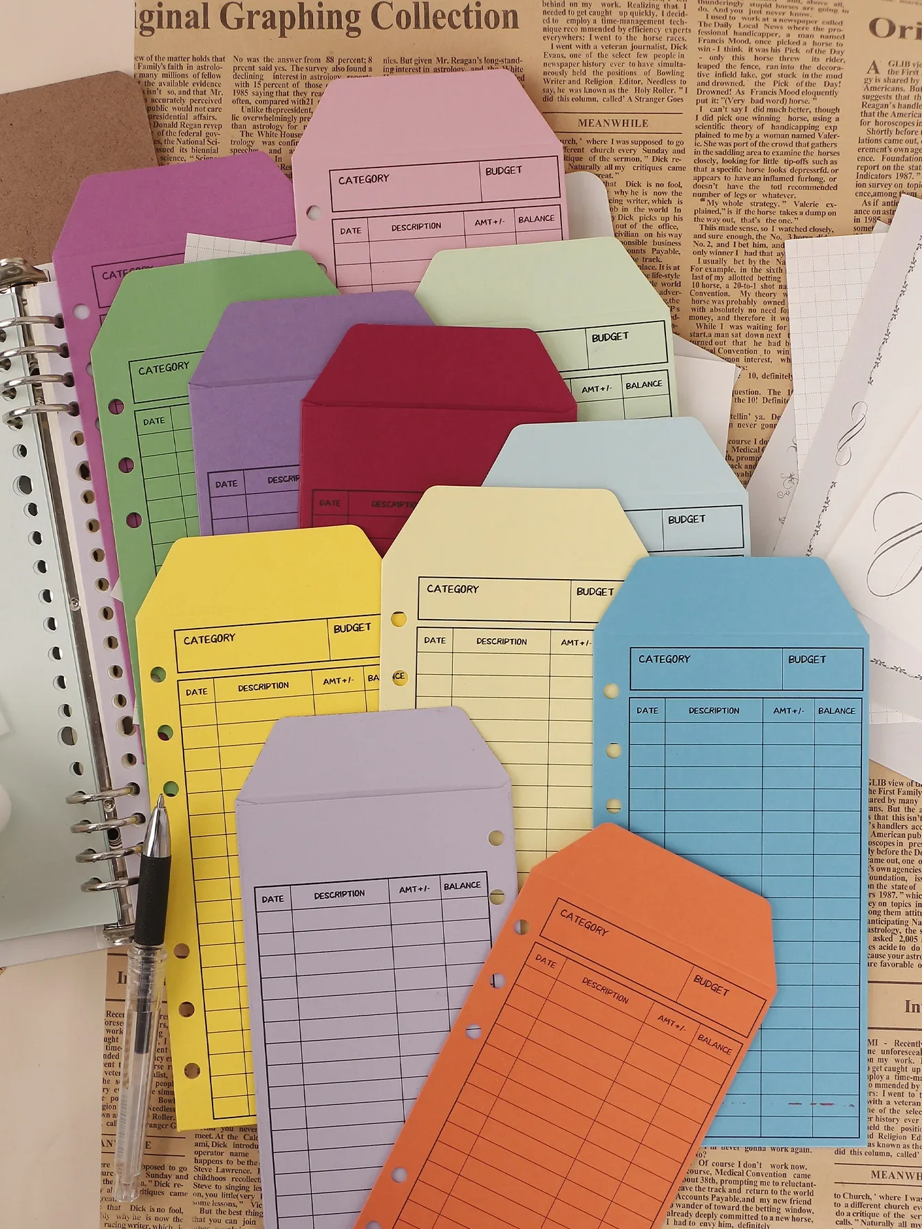 A6 12PCS Colored EnvelopeK kraft Paper Creative European Retro Thickened Envelope Set Envelopes Budget Planner Easy To Save