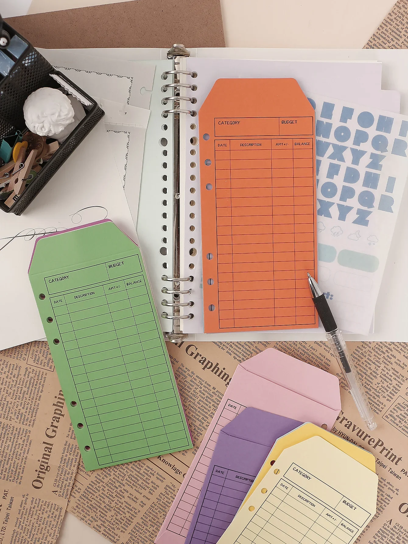 A6 12PCS Colored EnvelopeK kraft Paper Creative European Retro Thickened Envelope Set Envelopes Budget Planner Easy To Save