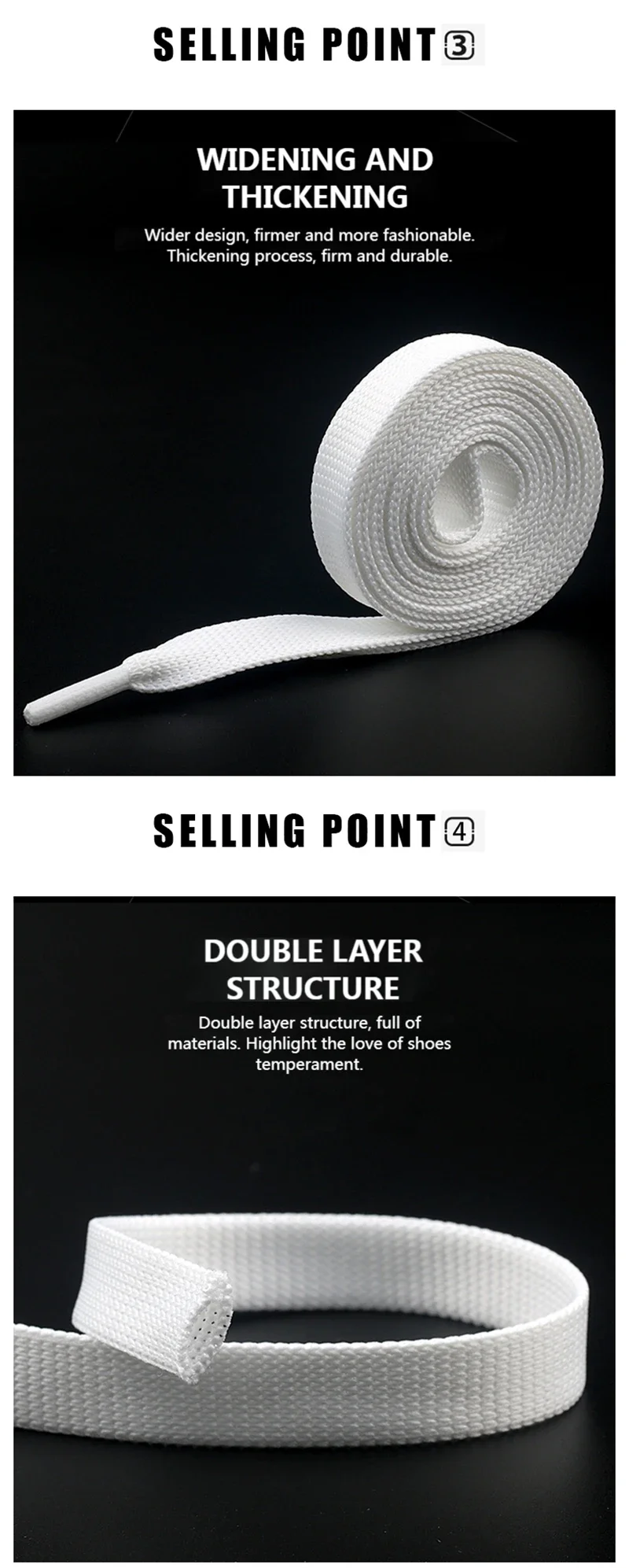 1.2cm width Flat Shoelaces Rainbow Shoelace MCQ Classic Casual White Shoes Laces Unisex Precision Weaving 100CM/120CM/140CM