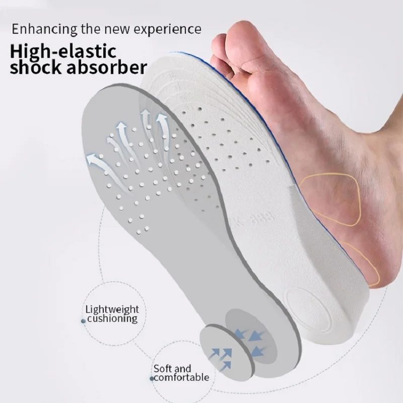 1 Pair EVA Material Invisible Height Increase Insoles For Shoes Breathable Shock Absorption Comfortable For Women Men