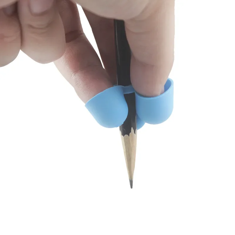 Three Finger Pen Holder Kids Writing Learning Pen Holding Posture Correction Silicone Auxiliary Grip Device for Students