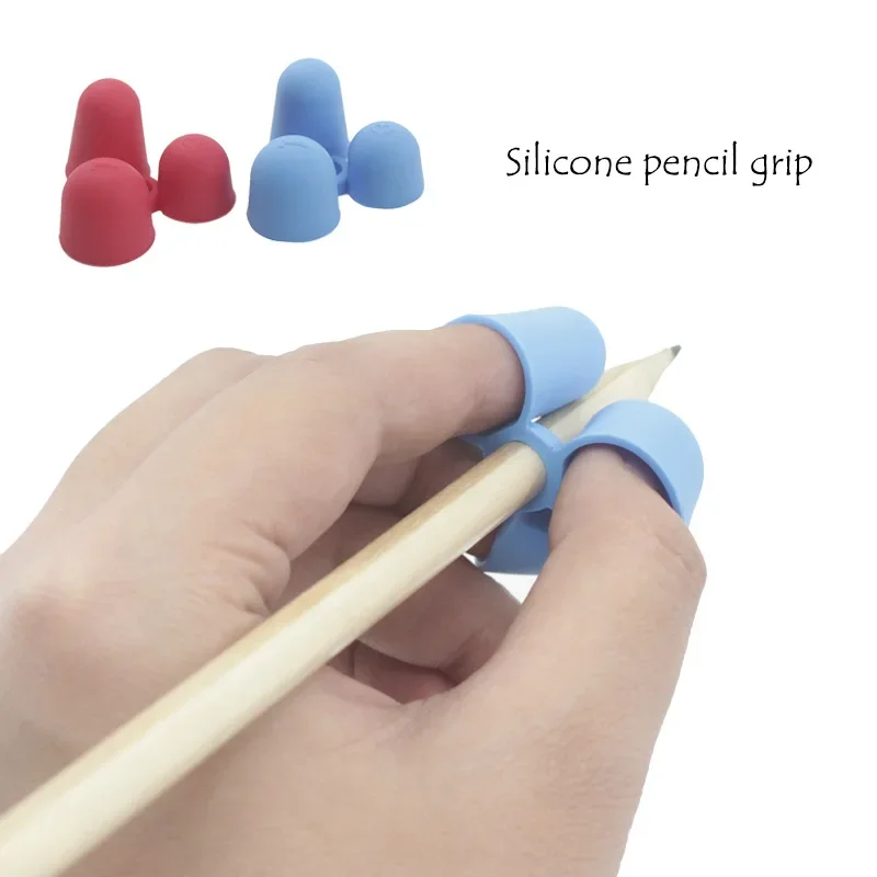 Three Finger Pen Holder Kids Writing Learning Pen Holding Posture Correction Silicone Auxiliary Grip Device for Students