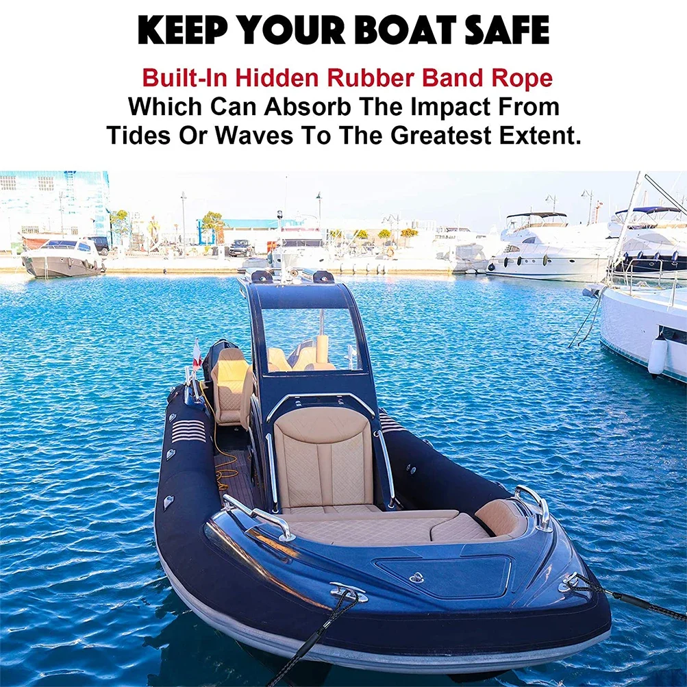Boat Bungee Dock Lines Cords Docking Rope for Kayak Watercraft SeaDoo Jet Ski Pontoon Canoe Power Boat Mooring Rope Accessories
