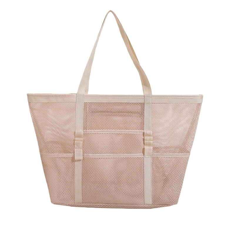 Hollow Large Capacity Makeup Storage Bag Women Multifunctional Mesh Shoulder Bag Travel Transparent Bag Beach Bags