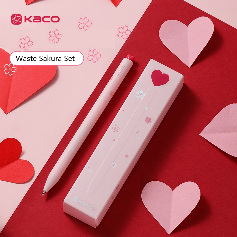 Kaco DAILY Gel Ink Pen 0.5mm Fine Point, Retractable Metal Clip ABS Writing Pens School Teacher Gift Student Stationery Supplies