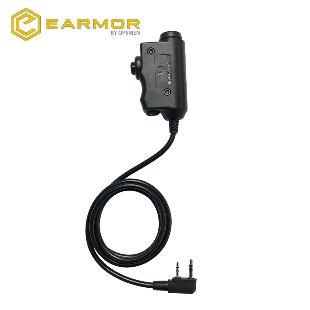 EARMOR Tactical PTT Tactical Headset Button activated push-to-talk PTT adapter M51interface fit for KENWOOD BAOFENG Walkie-talki
