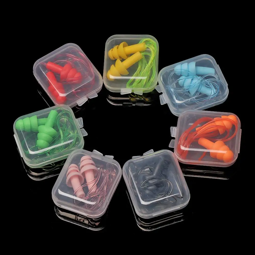 1 Set Unisex Silicone Ear Plugs Swimming Ears Protector Pool Accessories Water Sports Hearing Protection Noise Reduction Earplug