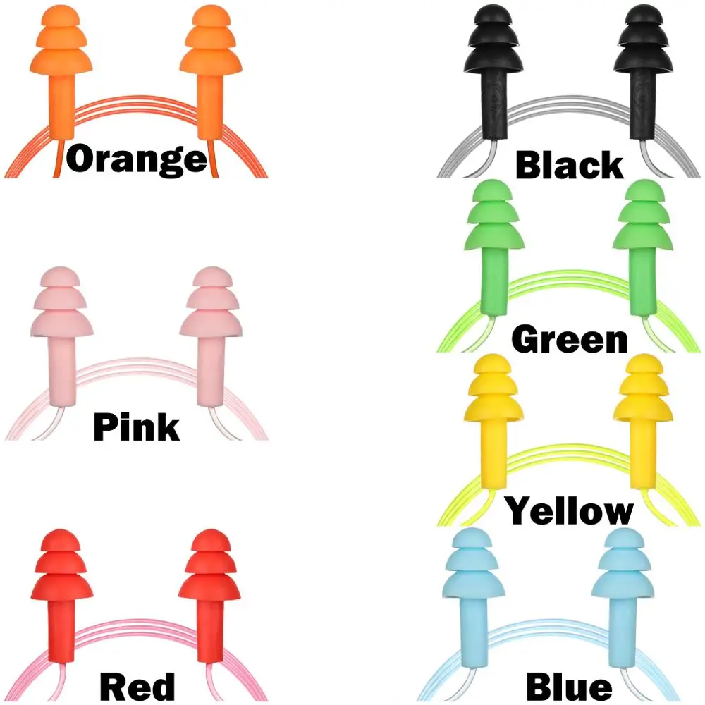 1 Set Unisex Silicone Ear Plugs Swimming Ears Protector Pool Accessories Water Sports Hearing Protection Noise Reduction Earplug