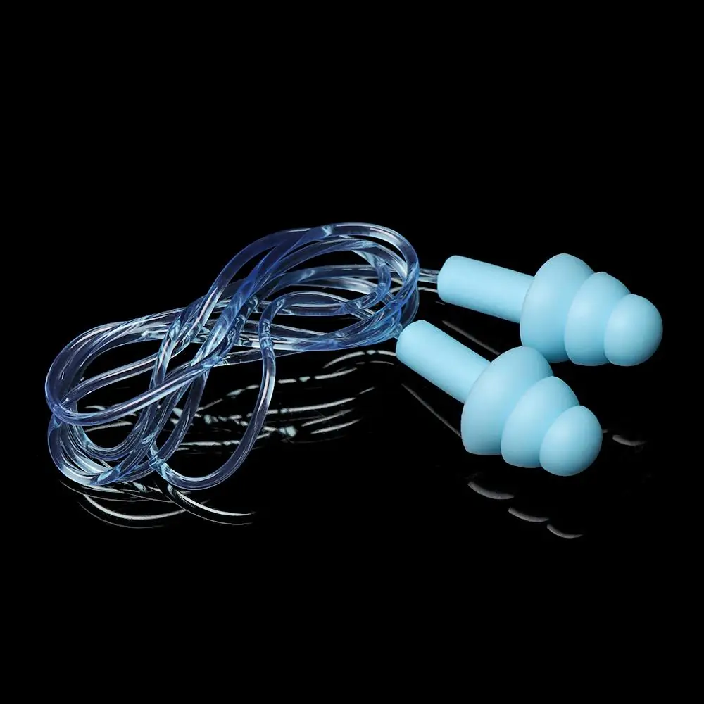 1 Set Unisex Silicone Ear Plugs Swimming Ears Protector Pool Accessories Water Sports Hearing Protection Noise Reduction Earplug