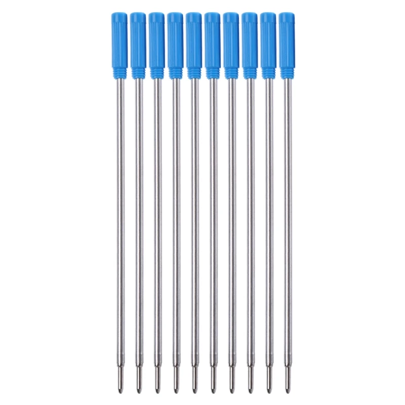 10Pieces Ballpoint Pen Refills Replaceable Smooth Writing Quick Dry Black & Blue Pen Refill for Most Metal Ballpoint Pen