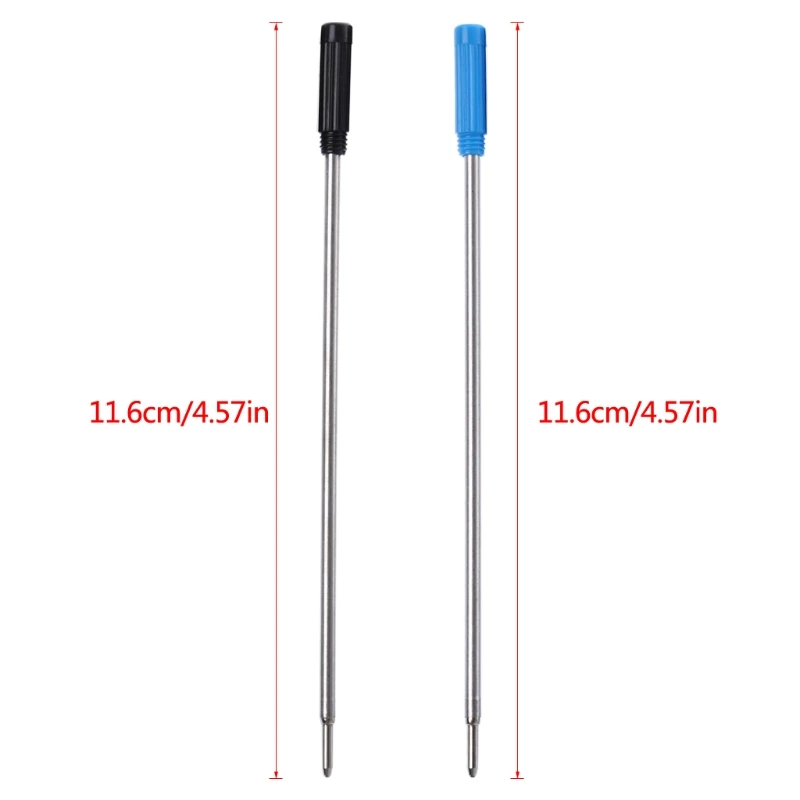 10Pieces Ballpoint Pen Refills Replaceable Smooth Writing Quick Dry Black & Blue Pen Refill for Most Metal Ballpoint Pen
