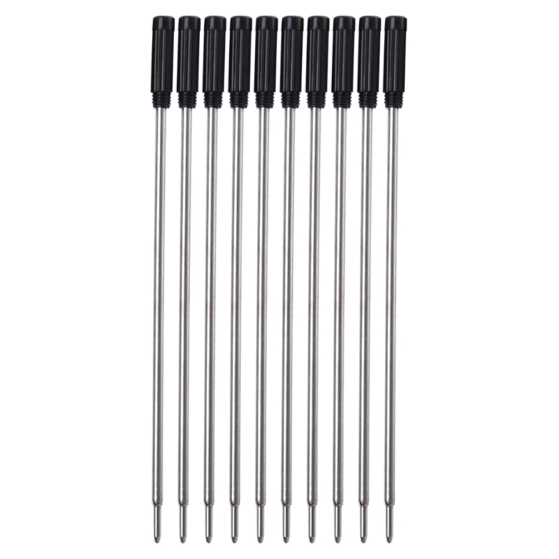 10Pieces Ballpoint Pen Refills Replaceable Smooth Writing Quick Dry Black & Blue Pen Refill for Most Metal Ballpoint Pen