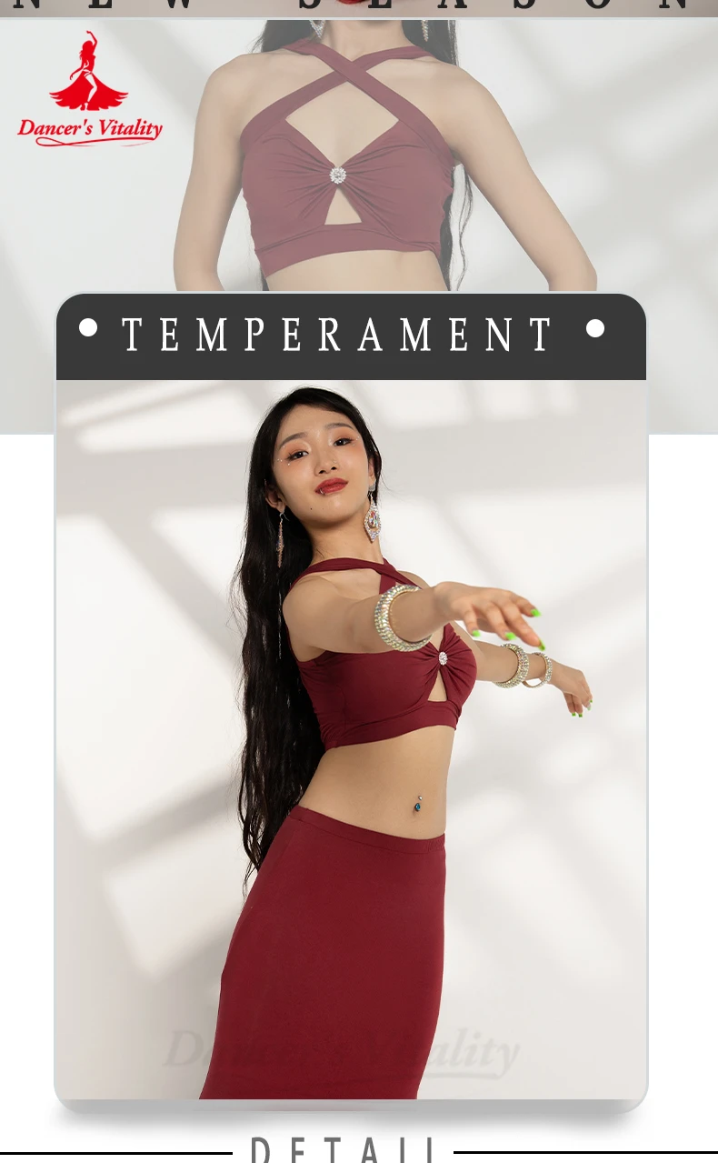 Belly Dance Costumes Set for Women Cotton Sleeveless Top+long Skirt 2pcs Bellydancing Wear Clothing Oriental Dancing Outfit