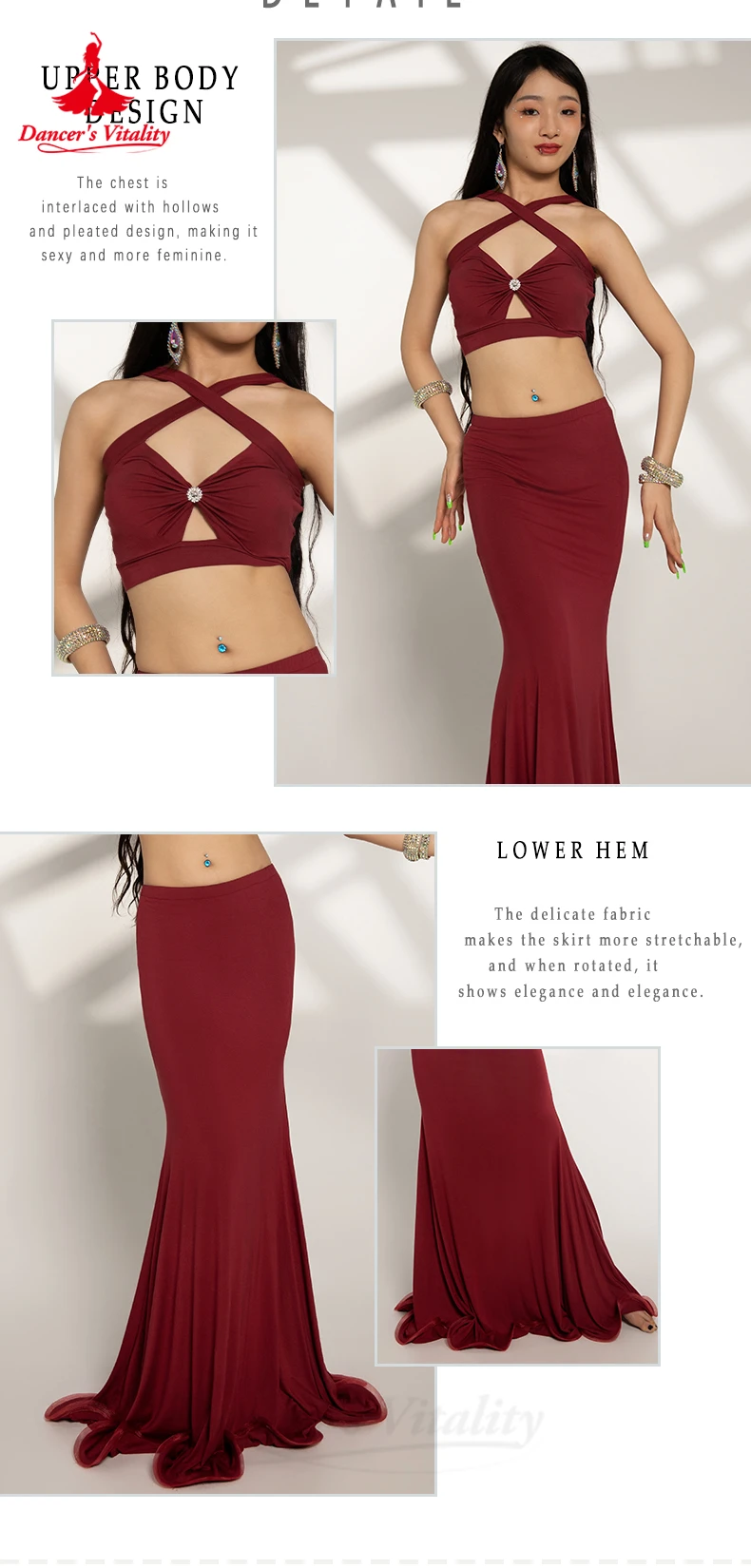 Belly Dance Costumes Set for Women Cotton Sleeveless Top+long Skirt 2pcs Bellydancing Wear Clothing Oriental Dancing Outfit