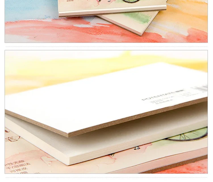 A5/A6 12 Sheets 300gsm Watercolor Sketchbook for Beginner Color Pencil Sketch Drawing Painting Handbook Paper Art Supplies