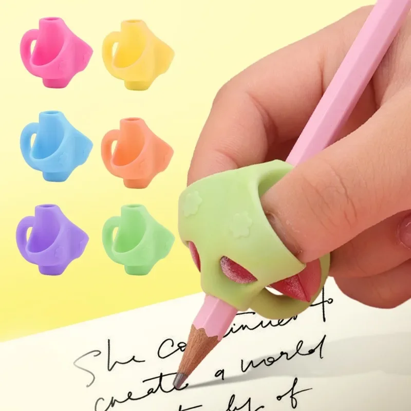 12/6/1Pcs Pencil Silicone Grips Writing Aid Trainer Posture Correction Finger Grip for Kids Children Students School Supplies