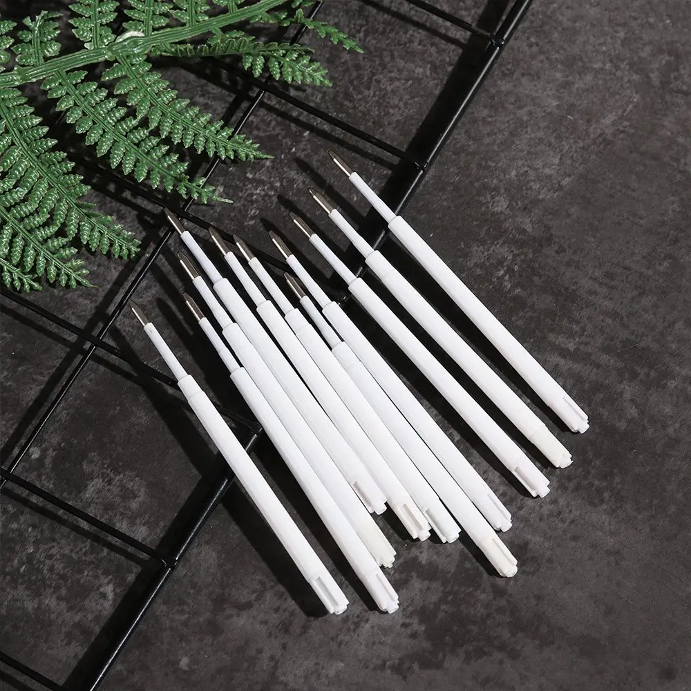 10 Pcs/lot Stationery Signature Plastic Press Pens Core Replacement Lead Writing Tool Ballpoint Pen Refill