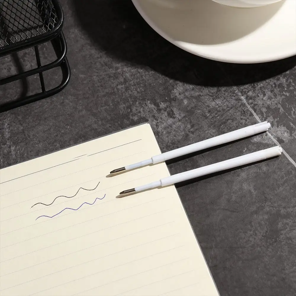 10 Pcs/lot Stationery Signature Plastic Press Pens Core Replacement Lead Writing Tool Ballpoint Pen Refill