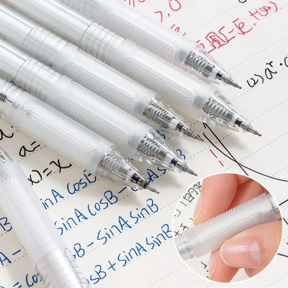 Quick Dry Gel Pen Transparent Black/Red/Blue Ink 0.5MM ST Tip Neutral Pens Writing Tools Signature Pen School Stationery